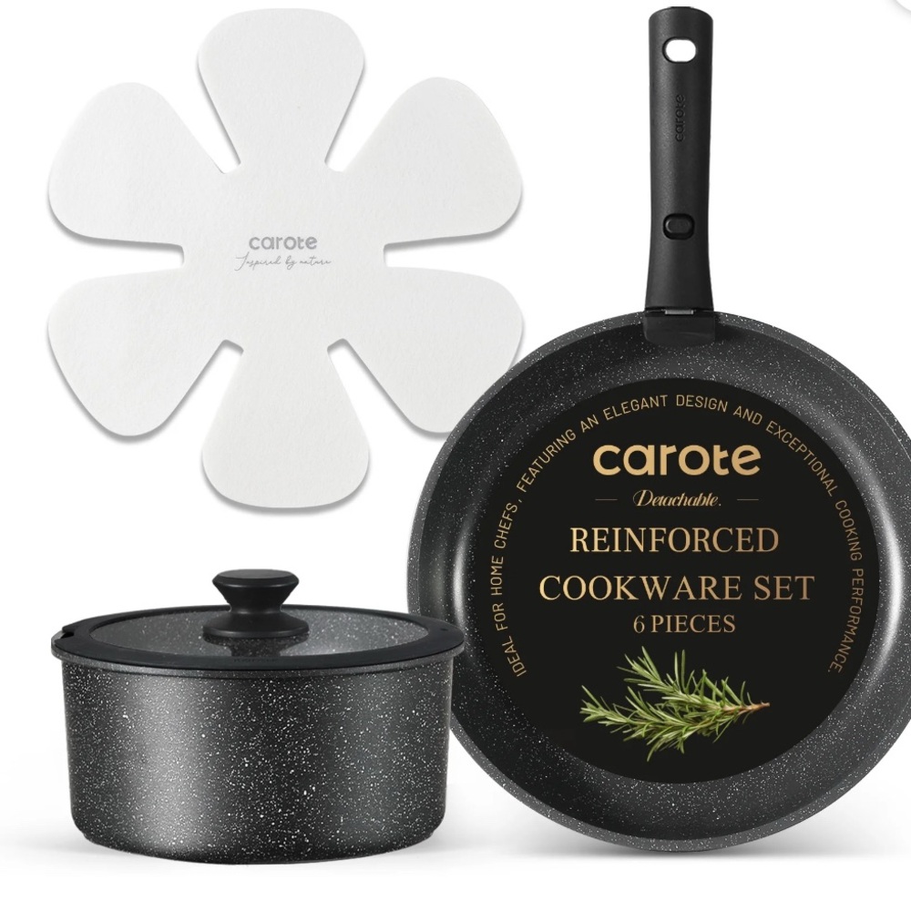 Black Cookware Set - 6 Pieces